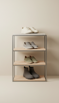 Slimline Shoe Rack with Metal Frame